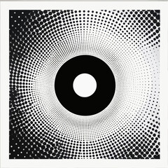 a black and white image of a circular object