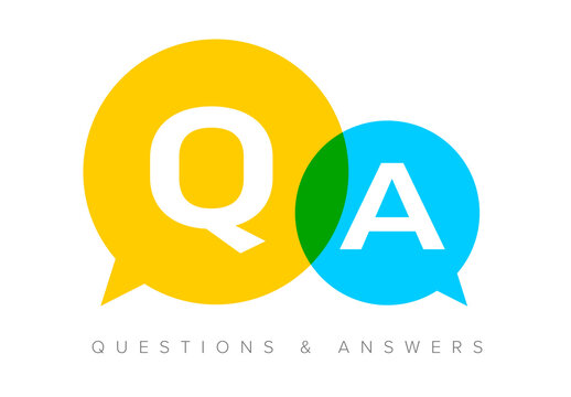 Question and answers of FAQ frequently asked question section illustration