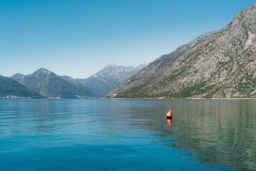 View of a bouy on the Montenegro coast line