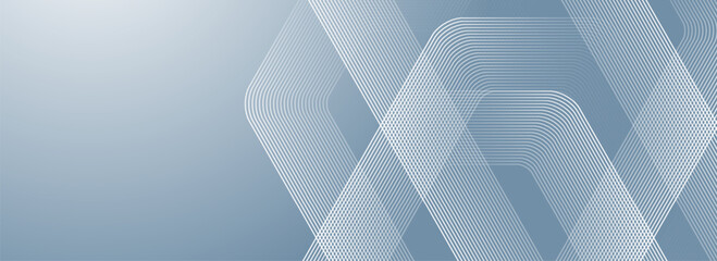 Abstract hexagon lines on gray background. Geometric stripe line art design for poster, brochure, cover, website, banner