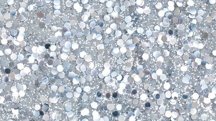 Radiant with shimmering silver and white colors, a glitter background captivates with its luxurious sparkle. SEAMLESS PATTERN