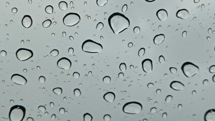 A window with raindrops on it