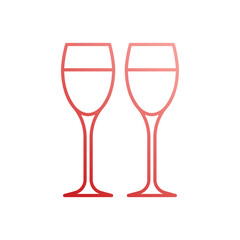 Champagne Glasses vector icon