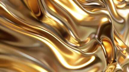 Abstract luxury liquid gold wave background