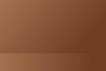 Brown background, wall studio 3d room, Solid floor backdrop, vector illustration design for mock up for display product