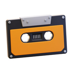 CASSETTE TAPE 3D ICON ILLUSTRATION