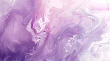 Fototapeta premium An abstract fluid and marble texture background with soft pastels of lavender, pink, and white