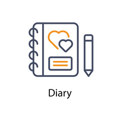 Diary vector icon 