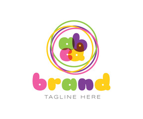 Photography logo icon design template elements. Children's photography logo design. Usable for Branding and Business Logos.
