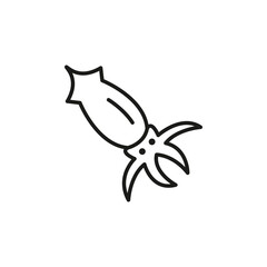 Squid icon. Simple squid icon for social media, app, and web design. Vector illustration.