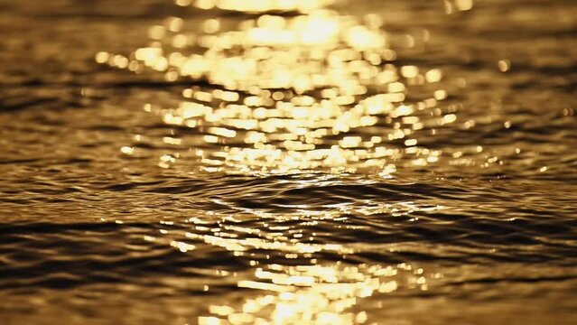 River water texture at sunset