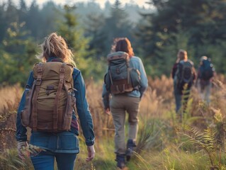 Group Hiking in Protected Wilderness to Learn About Local Wildlife Conservation