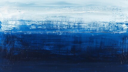 Textured blue abstract painting with bright streaks
