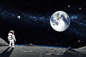 Fototapeta premium Then something amazing happened on the space, planet, galaxy. 