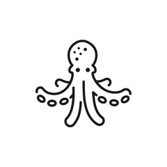 Octopus icon. Simple octopus icon for social media, app, and web design. Vector illustration.