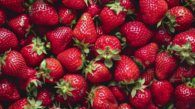 lots of fresh strawberries close up