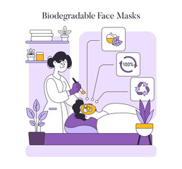 skincare innovation. Flat Vector Illustration