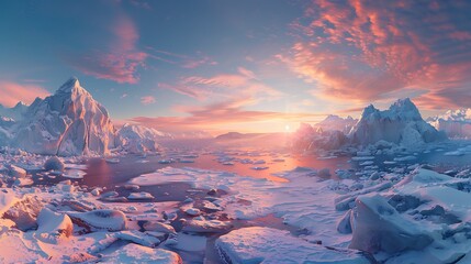 Boundless White: Panoramic Stitching of Tundra and Ice Formations