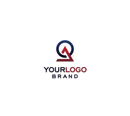 Creative Letter A O Triangle Technology logo