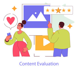 Interactive Engagement. Flat Vector Illustration