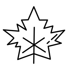 Maple leaf icon isolated on white background. Vector illustration