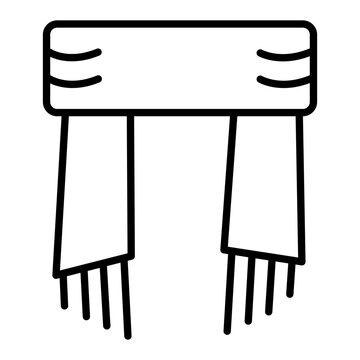 recommend clip art: Scarf icon isolated on white background. Vector illustration