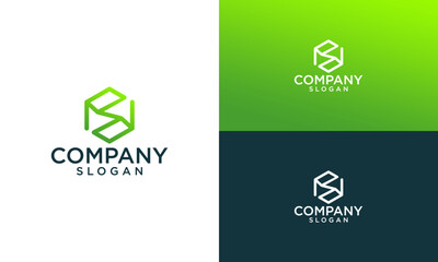 letter s technology monogram logo design vector