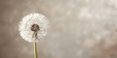Elegant dandelion sympathy card with neutral background to offer support during a loss. Concept Sympathy Card Design, Dandelion Illustration, Neutral Background, Loss Support, Elegant Design