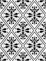 seamless flower rhombus abstract pattern