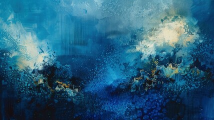 Obraz premium Enrich your digital space with the mesmerizing allure of a blue sea landscape wallpaper