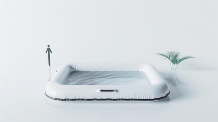 Inflatable pool lounger