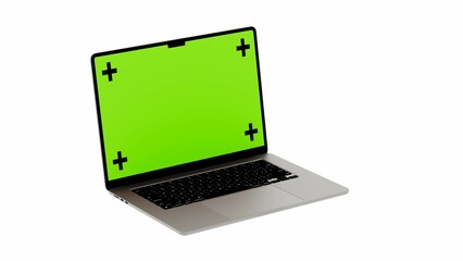 Illustration of a laptop on a white background Render 3D