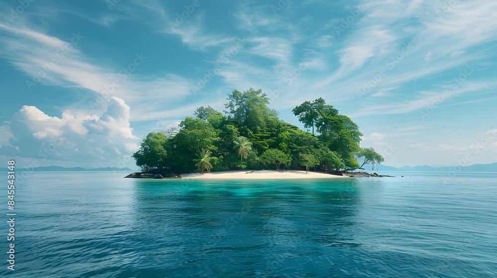 Poster Secluded Island Paradise   Remote Tropical Oasis Far from Civilization