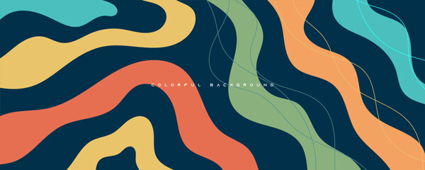 Abstract colorful shape background dynamic concept design vector