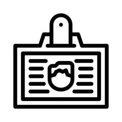 id card line icon