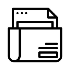 Fototapeta premium folder line icon