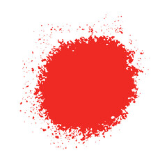 Hand drawn red crayon powder explosion