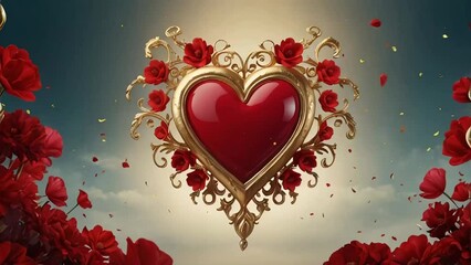 beautiful golden heart