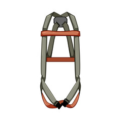 rope climbing harnesses cartoon. work gear, sport risk, belt helmet rope climbing harnesses sign. isolated symbol vector illustration