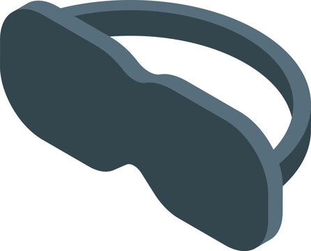 isometric gray vr headset