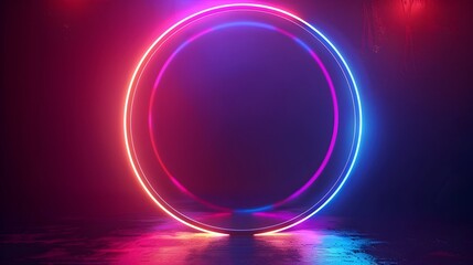 Obraz premium Shimmering Holographic Frame Futuristic 3D Visual Feast for Isolated and Concept Designs