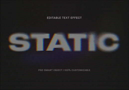 Retro Static Text Effect