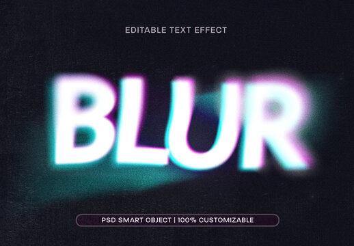 Blur Glitch Text Effect