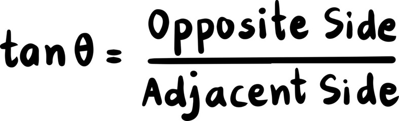 trigonometry formulas hand drawn illustration