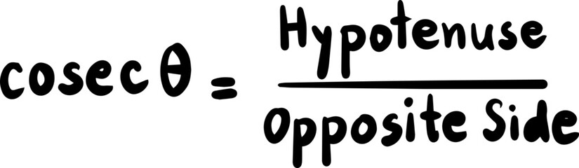 trigonometry formulas hand drawn illustration