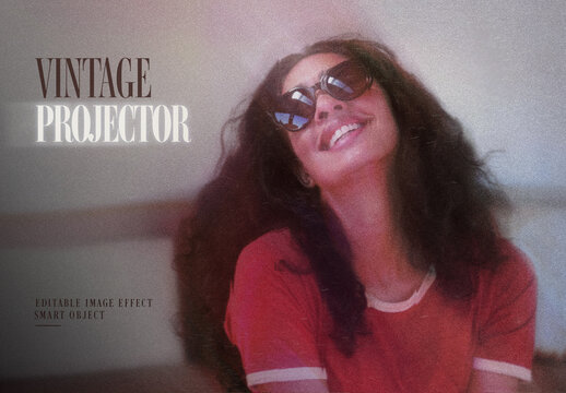Retro Film Projection Image Effect