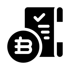 bitcoins accepted glyph icon