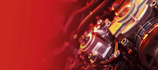 Engine Repair Promotional Banner Highlighting Expertise and Reliability with Copy Space