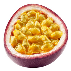 Passionfruit isolated on white background, full depth of field