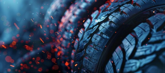 Tire Replacement Service Promotional Poster with Discounts and Special Offers, Ideal for Print and Digital Use